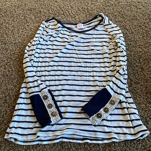 Navy and white tunic